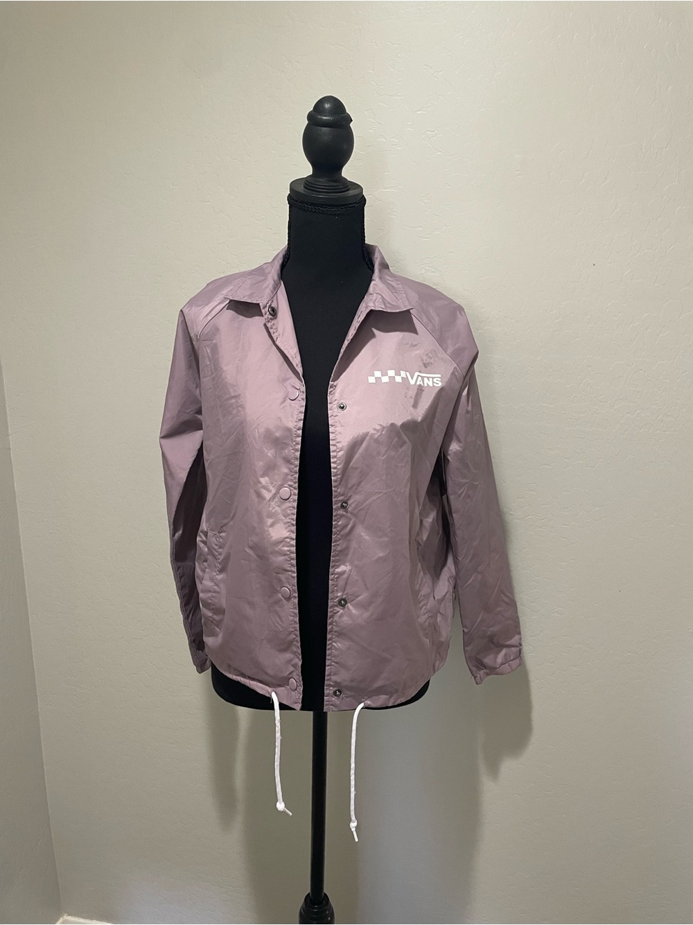 Vans Women's Lavendar Coach Jacket with Checker Logo